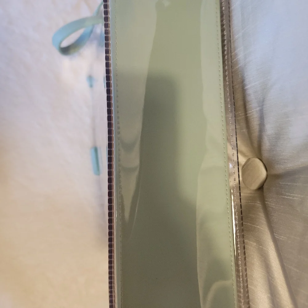 Madison West Clear Crossbody Bag with Mint Trim Statium Bag